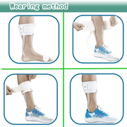 Komzer AFO Drop Foot Brace Medical Ankle Foot Orthosis Support Foot Drop Postural Correction Brace (Small, Left)