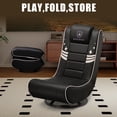 thumbnail image 2 of GTPLAYER Swivel Floor Gaming Chairs with Foldable Backrest for Teens, Gold, 2 of 8