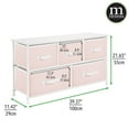 thumbnail image 3 of mDesign Baby + Kids Wide Storage Dresser with 5 Removable Drawers, Pink/White, 3 of 8