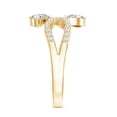 thumbnail image 3 of Rosec Jewels Lab Created Diamond Promise Infinity Ring - Minimalist Ring - EF-VS Quality, 10K Yellow Gold, US 5.00, 3 of 8