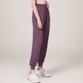 thumbnail image 2 of SWSMCLT Women's Lightweight Pants Yoga Pants Athletic Sweatpants Soft Drawstring Jogging Stretch Purple Medium, 2 of 4