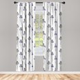 thumbnail image 4 of Ambesonne Botanical Window Curtains, Watercolor Iris Flowers, Each 28" W x 95" L, Blue Violet Mustard, 4 of 4
