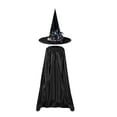 thumbnail image 1 of Conjunto de disfraz de Halloween jinwen con capa y sombrero Negro, 1 of 7