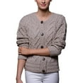 thumbnail image 3 of Aran Woollen Mills Button Up Cable Knitted Cardigan Sweater 100% Premium Soft Merino Wool Women`s Jacket Made in Ireland, 3 of 4