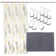 thumbnail image 3 of kieragrace KG Denise PEVA Ensemble de Rideaux de Douche 71In 71In Moutard & Gris, 3 of 7