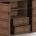 thumbnail image 5 of Simpli Home Burlington 54 inch Wide Solid Wood Tall TV Stand in Rustic Natural Aged Brown For TVs up to 60 inches, 5 of 9