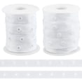 thumbnail image 1 of Cinta de botones a presión de 9.5 a 10 yardas para coser. Cinta de botones a presión blanca de poliéster. Cinta de botones a presión de plástico para coser., 1 of 9
