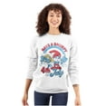 thumbnail image 3 of Retro Smurfs Cartoon 4th of July Unisex Plus Size Sweatshirt Brisco Brands 5X, 3 of 5