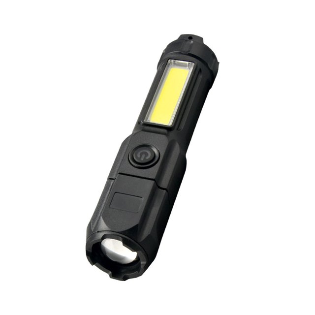 Monstrate Linterna de aleación de aluminio con brillo regulable, linterna con para acampar IP44, resistente al agua para exteriores, Iluminación y accesorios con luz lateral