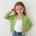 thumbnail image 2 of Green Children Boy Girl Casual Long Sleeve Jacket Outfit for Kid Sweater Sun Sun Protection Vintage Goddess Crochet Knit Cardigan Winter Fall Jacket 2026 2 Years, 2 of 7