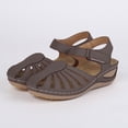 thumbnail image 6 of YLYL Women's Sandals Bohemia Wedge Heel Ankle Strap Closed Toe Hollow out Summer Beach Shoes, 6 of 9