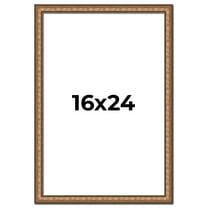 16x24 Frame Gold Real Wood Picture Frame Width 1.25 inches | Interior Frame Depth 0.5 inches |