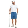thumbnail image 5 of Little Donkey Andy Men's Bermuda 9 Inch Lightweight Quick Dry Stretch Shorts Golf Hiking Light Blue Heather XL, 5 of 7