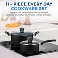 thumbnail image 2 of SereneLife 11 Piece Non Stick Pots, Pans, and Utensil Cookware Set, Black, 2 of 7