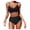 Black, variant on Aayomet Two Piece Swimsuit For Women High Set Bathing Women Bikini Swimsuit Up Print Leopard Swimwear Waist Push Swimwears,Pink L
