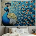 thumbnail image 2 of PRATYUS  Beautiful Peacock Tapestry Wall Hanging Art Deco Tapestries for Bedroom Living Room Dorm 60x50inch, 2 of 6