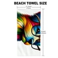 thumbnail image 5 of Orinice Colorful Dog with Glasses Quick Dry Beach Towel 27.5x55in Ultra-Fine Fiber Towel Tropical Print Non-Fading Lightweight and Compact 55x27.5in, 5 of 7
