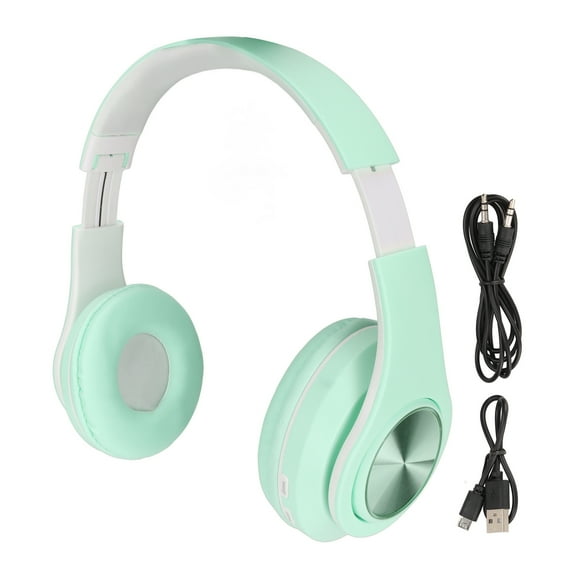 Casque Circum-Aural, Basses Claires Prise en Charge Stable Carte Mémoire Casque RVB pour Tablette Rose, Jaune, Vert