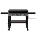 thumbnail image 2 of Royal Gourmet GB4005P 34-Inch 4-Burner Gas Griddle with Hood, Griddle with Collapsible Side Shelves and Storage Basket,Black, 2 of 10