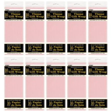 (10 pack) (10 Pack) Tissue Paper Sheets, 26 x 20 in, Pastel Pink, 10ct