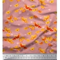 thumbnail image 1 of Soimoi Poly Georgette Fabric Heart,Hen & Chick Cartoon Decor Fabric Printed Yard 52 Inch Wide, 1 of 3