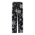 thumbnail image 4 of Mens Xmas Pjs Elastic Waist Christmas Print Holiday Casual Pants Bottoms Celebrating Xmas Gifts Loose Fit Sleepwear for Men ZA Black M, 4 of 4