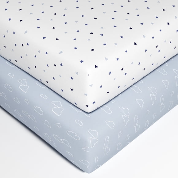 Draps pour lit de bébé en coton biologique George Baby (2 pièces)