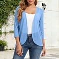 thumbnail image 3 of DAFPZW Women Shrug Chiffon Cardigans Open Front Short Sleeve Dressy Evening Tops 2025 Trendy Sheer Beach Cover Ups, 3 of 9