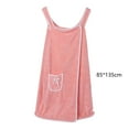 thumbnail image 3 of Girls Sling Bath Towel Wrap Coral Fleece Absorbent Bath Skirt Wearable Bath Robe Beach Spa Sauna Shower Robe, 3 of 9