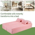 thumbnail image 4 of New 76 inch Foldable Sofa Bed, plush Futon Sofa Couch, High-Density Foam Convertible Sleeper Sofa, Foldable Floor Couch Bed for Living Room, Guest Room, Bedroom, 4 of 9