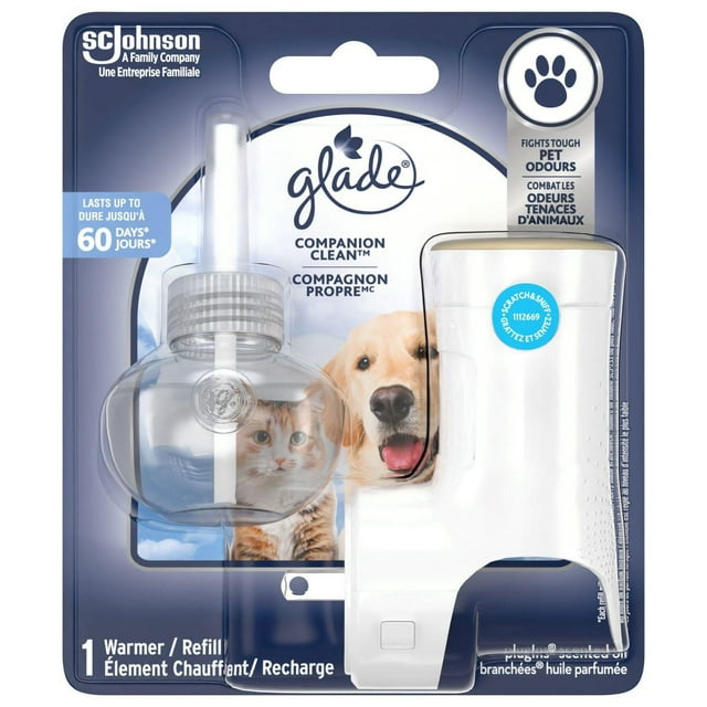Glade Animaux de Compagnie Branchées® Huile parfumée, Compagnon Propre