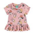 thumbnail image 2 of Disney Minnie Mouse Daisy Duck Peplum T-Shirt and Shorts Set (Baby Girls), Sizes 3M-24M, 2 of 7