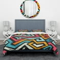 thumbnail image 2 of Designart 'Bright Graffiti Pattern with Grunge Effect' Modern & Contemporary Duvet Cover Set, 2 of 4
