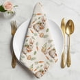 thumbnail image 2 of Easter Bunny Cloth Napkins, Spring Easter Eggs Botanical Linen Washable and Reusable Dinner Napkins Set of 4, Table Napkin for Kitchen Party Birthday Wedding Hotel Housewarming 20"x20", 2 of 9