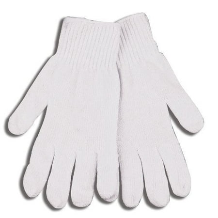 - KINCO 1775-M Men's Heavy Weight Polyester/Cotton Blend String Knit Gloves, Medium, White