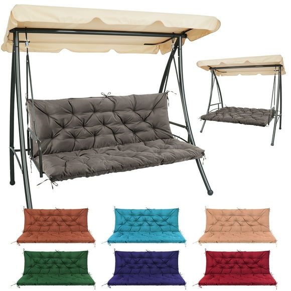 Cushion for Swing Chair Matalde 59" x 39.37" Dark Gray Outdoor Porch Swing Cushion, Waterproof