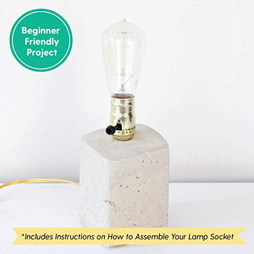 B&p Lamp Make-A-Lamp Kit with Clear Gold Cord