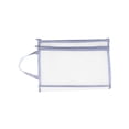 thumbnail image 2 of Bolsa de malla de gran capacidad con diseño de doble capa transparente: estuche con cremallera para organizar tareas, exámenes y documentos con asa., 2 of 6