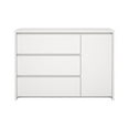 thumbnail image 3 of Tvilum Next 3 Drawer Sideboard with 1 Door and 3 Shelves, White, 3 of 15