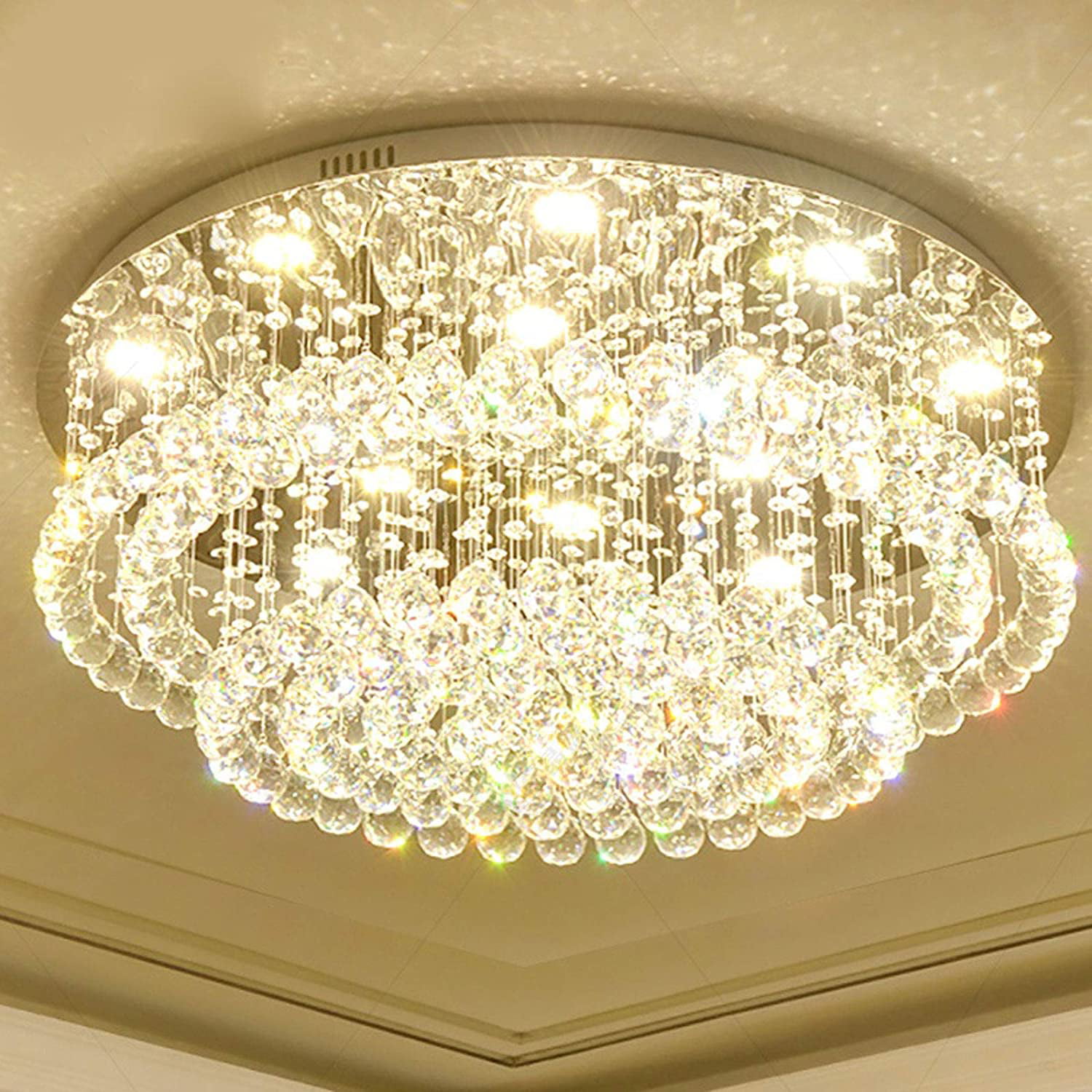 Modern LED Flush Ceiling Light Pendant Fixture Lighting Crystal Chandelier Lamp 
