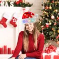 thumbnail image 4 of LED Light Up Christmas Santa Hat with Flashing Lights, Glowing Holiday Hat for Adults and Teens, Party Costume Accessory for Winter Celebration, Gift Exchange and Festive Events,Red, 4 of 7