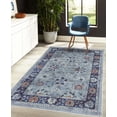 thumbnail image 4 of Blossom Decorative Rug, Spring Days Flowering Plants with Ivy Creeper Botanic Vintage Style Art, Quality Carpet for Bedroom Dorm and Living Room, 6 Sizes, Night Blue Blue Grey, by Ambesonne, 4 of 4