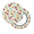 thumbnail image 2 of KLL Lobster Sea Shell Round Bar Chair Cushion Cover 12 inch ,Bar Stool Protector with Elastic, Soft Washable, 2 of 6