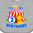 thumbnail image 4 of Inktastic Its My Birthday Circus Tent with Lion 2 Years Old Boys or Girls Baby Bib, 4 of 4