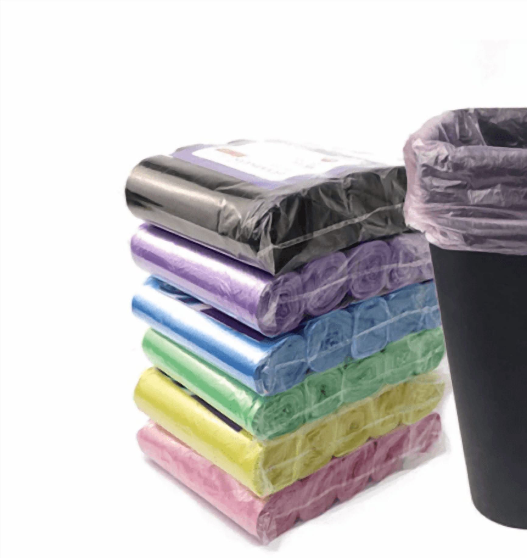 Black Trash Bags Strong 5 Rolls Set Garbage Bin Liners Small Plastic Kitchen Bathroom Office Home Waste Disposal Bags Heavy Duty Design In Black Color For Everyday Cleaning Needs 60Pcs Bag