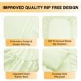 thumbnail image 5 of Lux Decor Twin Size Sheet Set, 3-Piece Plain Soft Microfiber – Deep Pocket Queen Bed Sheets, Includes 1 Fitted Sheet, 1 Flat Sheet, 1 Pillowcase, Vanilla, 5 of 10