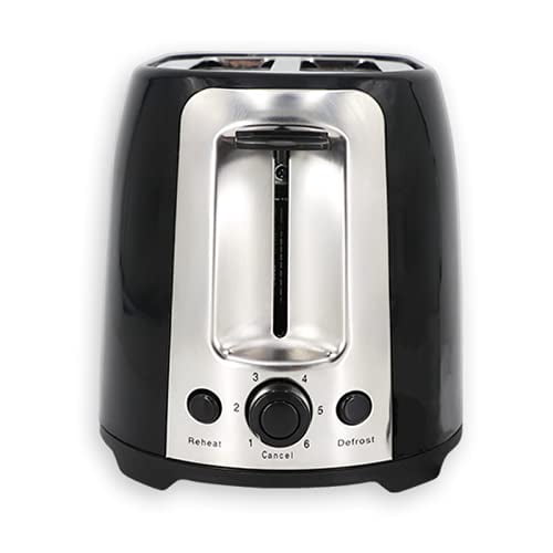 EUROSTAR ET750B 2-Slice Cool Touch Wide-Slot Toaster, Black