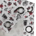 thumbnail image 4 of Ambesonne East Grommet Curtain, Japanese Architecture Artwork, 50" x 84", Dark Coral Black White, 4 of 6