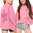 thumbnail image 2 of PMVFHDE Chandail en Molleton d'Automne Mode Décontractée pour Filles Imprimé à Manches Longues Rose,110, 2 of 7