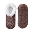 thumbnail image 3 of Socks for Women Fuzzy Winter Casual Plush Lined Thickened Warm Ankle Cozy Soft with Anti Dots Floor Slipper Non Slip for Home 3 Pairs, 3 of 7